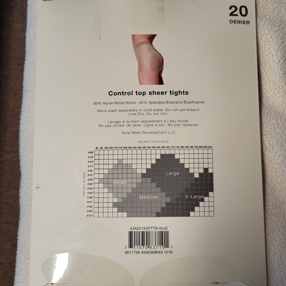 Anne Klein control top sheer tights / pantyhose - nude - Picture 3 of 3